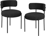 Set Of 2 Boucle Fabric Kitchen Dining Chair New. Price: $63.74.