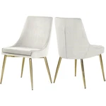Meridian Furniture Karina Cream Velvet Dining Chair (set Of 2) New. Price: $315.99.