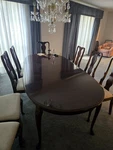 Solid Wood Formal Dining Set Table, 8 Chairs & China Cabinet Used. Price: $390.00.