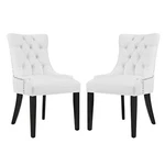 Pemberly Row 20.5" Vinyl Dining Side Chair Black/white (set Of 2) New. Price: $335.94.