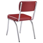 Coaster Retro Dining Side Chair Red And Chrome (set Of 2) New. Price: $199.88.