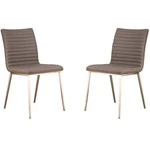 Armen Living Cafe Upholstered Modern Faux Leather Dining Chair Gray New. Price: $464.99.