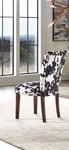 Inspire Q Espresso Wood Cowhide Parsons Dining Chairs Black One New. Price: $134.99.