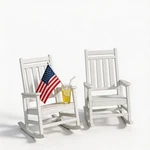 Rocking Outdoor Set Of 2 - Poly Lumber Hdpe High Back Porch Rocker Chairs New. Price: $208.99.