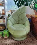 Y & Furniture Ltd Green Leaf Swivel Chair Vintage Plants/ Art Decor Used. Price: $2500.00.