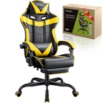 Seenda Ergonomic Video Game Chair With Footrest And Lumbar Support, Yellow New. Price: $85.99.