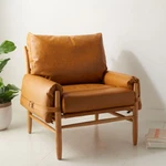 Safavieh Oslo Mid-century Arm Chair Caramel / Natural New. Price: $417.26.