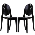 Modway Casper 18.5" Sturdy Acrylic Plastic Dining Chairs Black (set Of 2) New. Price: $201.99.