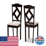 Baxton Studio Ruth Beige Fabric Upholstered And Dark Brown Finished Dining Chair New. Price: $183.99.