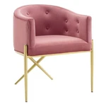 Modway Savour 19" Tufted Velvet Stainless Steel Dining Armchair Dusty Rose New. Price: $177.67.