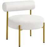 Yaheetech Boucle Accent Chair, Modern Tufted 25"D X 23"W 26"H 1PCS, White New. Price: $90.99.