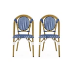 Bistro Chair Set French Outdoor Blue White Bamboo 313246 Christopher Knight New. Price: $369.99.