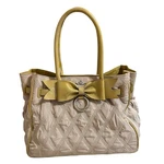 Brighton My Flat In London Cream Quilt Handbag Tote Bow Accent Mfil Jan Haedrich Pre-owned. Price: $77.99.