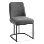 Modway Amplify Upholstered Fabric Sled Base Dining Chair Black Charcoal New. Price: $158.99.