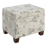 Convenience Concepts Madison Storage Ottoman Cream Butterfly Print Fabric New. Price: $118.95.