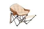 Ozark Trail Club Chair With Adjustable Footrest, Beige, Adult New. Price: $85.95.