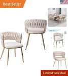 Modern Velvet Dining Chairs Set Of 2, Upholstered Living Room With Wove... New. Price: $276.60.