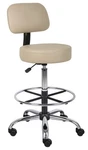Boss Caressoft Medical/drafting Stool W/ Back Cushion Model # B16245-BG New. Price: $181.02.
