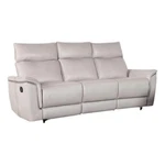 Benjara Lenne Sofa- Taupe Gray Faux Leather- Manual Reclining Mechanism- 86 Inch New. Price: $1250.85.