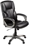 Amazon Basics Executive High Back Office Desk Chair GF-80293H Black/silver Open. Price: $143.76.