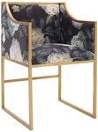 Atara Floral Velvet Gold Chair New. Price: $499.00.