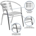 Flash Furniture Metal Stacking Patio Chair Silver New. Price: $134.44.