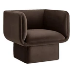 Maklaine Contemporary Performance Velvet Accent Chair Chocolate Brown New. Price: $465.96.