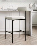 Nathan James Dahlia Counter Height Chair, Boucle Upholstered Modern Barstool New. Price: $65.00.