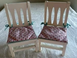 American Girl Truly White Wooden Dining Chairs For 18" Dolls, Set Of 2 Used. Price: $30.95.