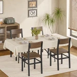 Mechyin Dining Chairs Set Of 4, Rustic Wood Room Nut-brown New. Price: $242.61.