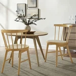 Lykke Curved Spindle Back Dining Chairs Set Of 2 Natural New. Price: $215.46.