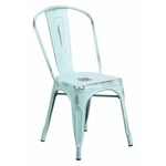 Flash Furniture Contemporary Stackable Chair, Blue Back, 17-3/4 In 20" New. Price: $135.84.