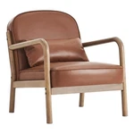 Inspire Midcentury Modern Faux Leather Solid Wood Accent Chair Saddle Walnut New. Price: $362.58.