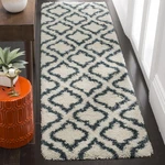Safavieh Hudson Shag Collection Runner Rug - 23 X 8 Ivory Slate Blue Moroccan New. Price: $73.20.