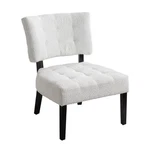 Movile Boucle Tufted Accent Chair With Oversized Seating, White New. Price: $102.77.