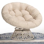 Papasan Chair 40IN Ergonomic Wicker Swivel 360 Degree Steel Frame Bme Soft Thick New. Price: $259.99.