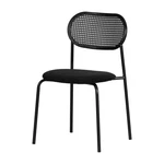 South Shore Set Of 2 Hype Rattan Dining Chair Black: Mid-century Upholstered, Open. Price: $92.64.