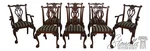 L69925: Set Of 8 Councill Mahogany Chippendale Dining Chairs Used. Price: $2595.00.