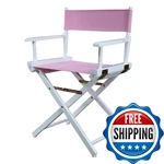 Casual Home 200-01/021-22 Director Chair 18 Classic Height Whiteframe/pink New. Price: $120.00.