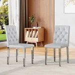 Set Of 2/4 Dining Chairs Upholstered Kitchen For Room Living New. Price: $129.99.