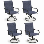 Patio Swivel Chairs, Outdoor 360 Rocker Dining W/ High Back & Armrest New. Price: $249.99.