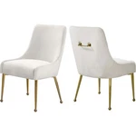 Meridian Furniture Owen Cream Velvet Dining Chair (set Of 2) New. Price: $426.27.