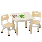 Gaomon Kids Table And 2 Chairs Set - Regular, Natural Burlywood New. Price: $87.99.