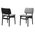 Armen Living Lima Fabric & Wood Dining Accent Chairs Black/gray(set Of 2) New. Price: $271.99.