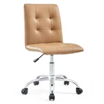 Modway Prim Ribbed Armless Mid Back Swivel Conference Office Chair, Tan New. Price: $113.99.