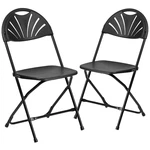 Flash Furniture 2 Pack Hercules Series 650 Lb. Capacity Black Plastic Fan Back New. Price: $99.03.