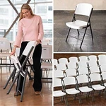 Lifetime Commercial Grade Folding Chairs, 6 Pack, White Granite New. Price: $339.15.