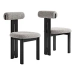 Maklaine Contemporary Rubberwood Frame Dining Chair Set Of 2 Wenge Taupe New. Price: $291.54.