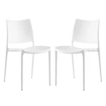 Modway Hipster Polypropylene Plastic Dining Side Chair White (set Of 2) New. Price: $210.99.