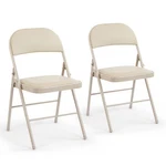 Dumos 2 Leather Padded Folding Chair, Indoor Outdoor Pack, Kahki New. Price: $53.99.